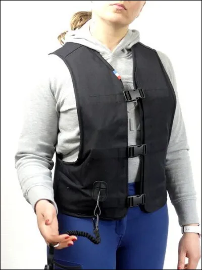 Cette cavalière porte un...