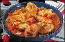 Poulet (avec du poivron dans la sauce) :