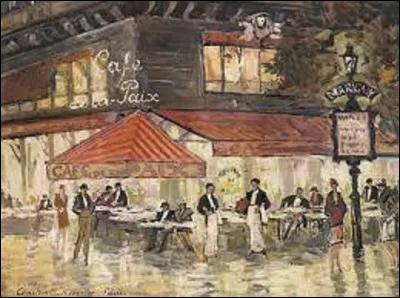 Parmi ces trois peintres impressionnistes russes, lequel a immortalisé ce lieu sur ce tableau nommé ''Café de la Paix'', en 1939 ?