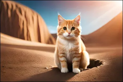 C'est le moment crucial où vous ne saurez pas répondre à la question ! Comme vous le savez les chats sont très propres. Un chat se retrouve dans le désert où il fait ses besoins il a une diarrhée épouvantable, mais pas une feuille pour s'essuyer !
Quelle solution va-t-il trouver ?