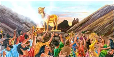 Cette image illustre l'adoration du veau d'or. Dans quel livre de la Bible ce récit se trouve-t-il ?