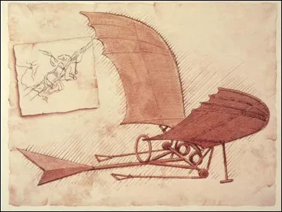 Quel est le nom de cette machine inventée par Léonard de Vinci, inspiré de la chauve-souris ?