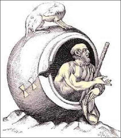 Quel philosophe vivait nu dans un tonneau ?