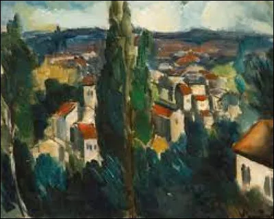 Qui a peint "Vue d'un village avec cyprès" ?