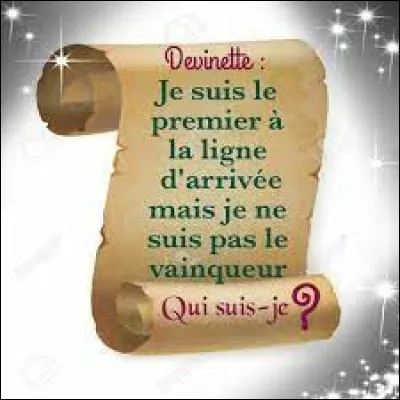 Lors d'un marathon, je suis le premier sur la ligne d'arrivée, mais je ne suis pas le vainqueur ! Pourquoi ?