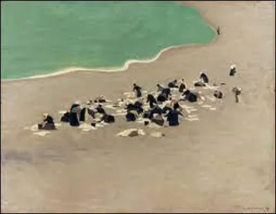 Parmi ces trois nabis, lequel a réalisé cette peinture nommée ''Lavandières à Étretat'' appelée aussi ''Séchage du linge sur la plage ?