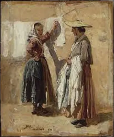 ''Les Blanchisseuses à Antibes'' est une huile datant de 1869. Quel académique est l'auteur de ce tableau ?