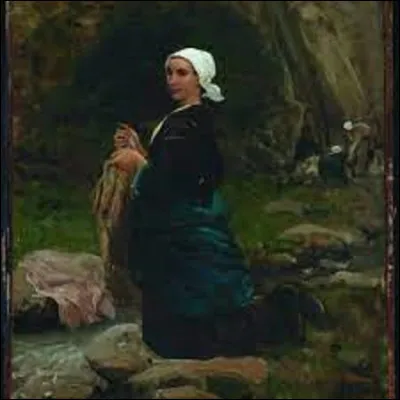 ''Lavandière bretonne'' est une toile réaliste datant de 1865. Quel peintre a immortalisé cette scène ?