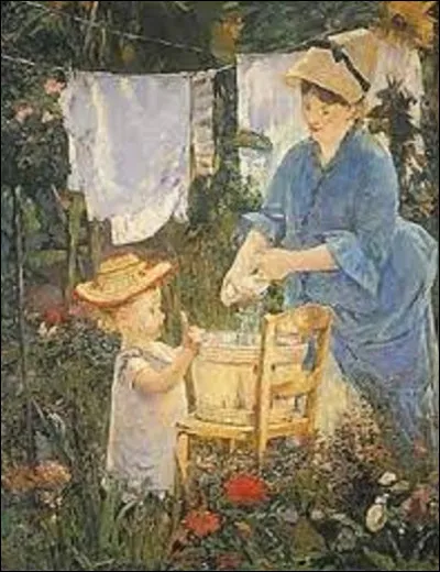 En 1875, quel impressionniste a exécuté cette toile intitulée ''Blanchisserie'' appelée aussi ''Le Linge'' ?