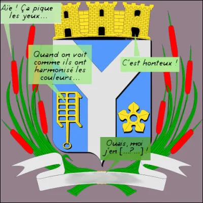 Bon, ben tout le monde n'a pas fait les Beaux-Arts, dans le blason... Alors on fait avec, non ?