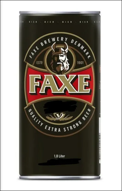 La bière de la marque Faxe que vous pouvez voir sur cette image affiche 10 degrés d'alcool.