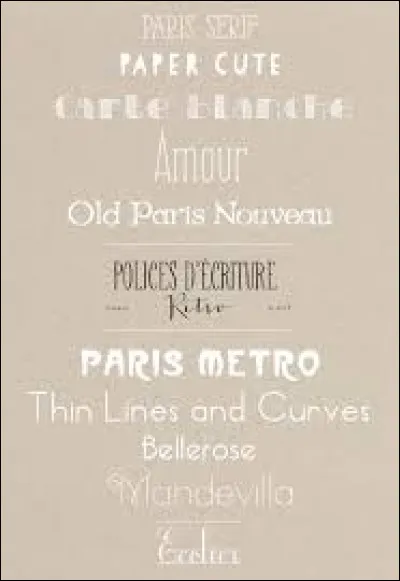 À quoi ressemblerait la police d'écriture des mots écrits dans ce livre ?