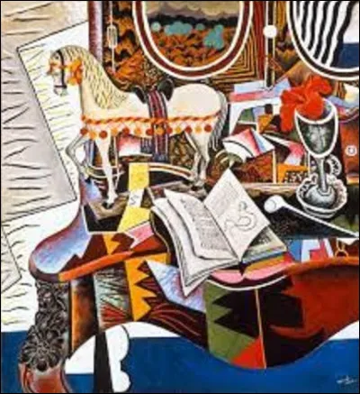 De ces trois surréalistes, lequel a réalisé ce tableau intitulé ''Le Cheval, la pipe et la fleur rouge'' ?