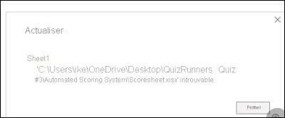 Lors de limportation de données à partir dun fichier, vous pouvez recevoir lerreur « Fichier introuvable »...