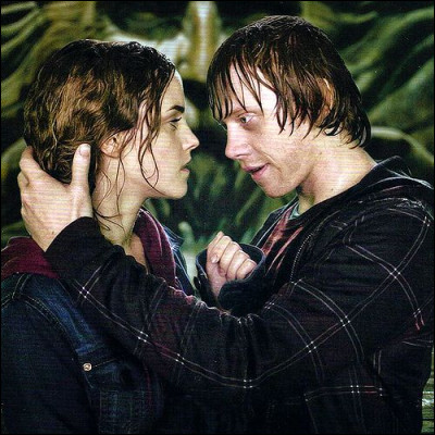 2e place : C'est dans le dernier volet de la saga que Ron et Hermione s'embrassent.