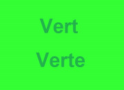 Quiz Vert et verte