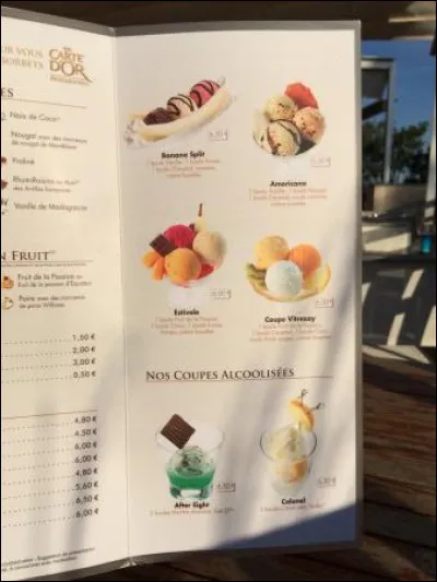 Comment est réalisée la glace dite "coupe Colonel" ?