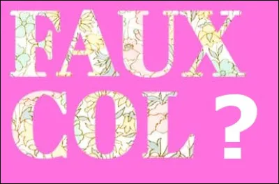 Qu'est-ce qu'un faux-col ?