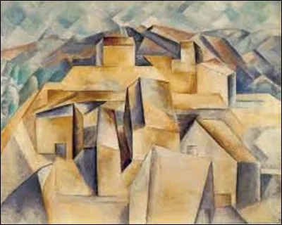 Durant l'été 1909, quel artiste a exécuté ce tableau intitulé ''Maisons sur la colline'' ?