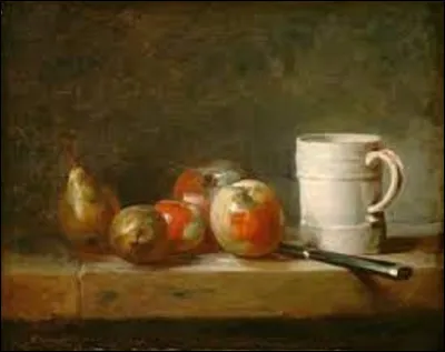 Quel peintre a réalisé cette toile intitulée ''Nature morte à la tasse blanche'' ?