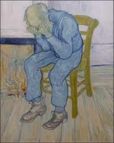 Quel peintre est l'auteur de ce tableau intitul&eacute; ''Vieil homme en pleurs'' ?