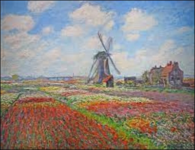 On débute en cherchant un impressionniste. Lequel a réalisé, en 1886, cette toile intitulée ''Champs de tulipes, Hollande'' ?