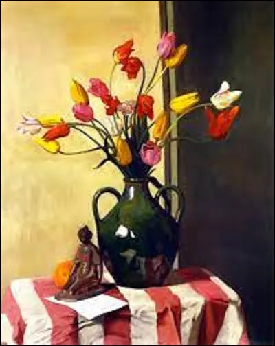 Huile sur carton, peinte en 1913, ''Tulipes et statuette de Maillol'' est une peinture exécutée par un nabi. De ces trois membres, lequel est l'auteur de ce tableau ?