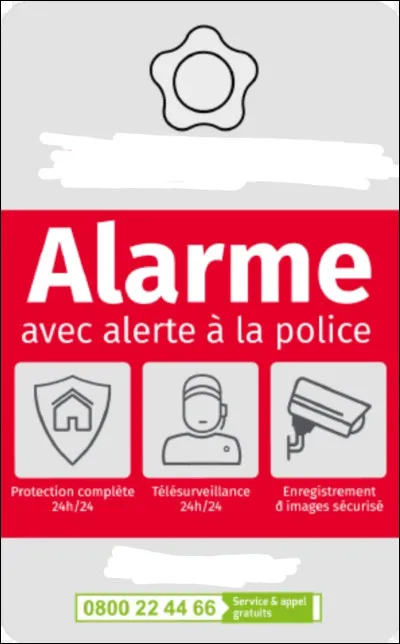 À l'aide de cette image, vous pouvez deviner cette marque d'alarmes avec télésurveillance...