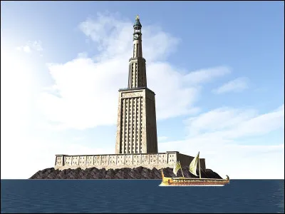 En quelle année le phare d'Alexandrie a-t-il été détruit ?