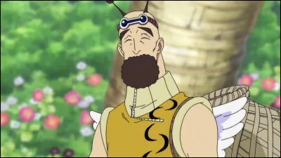 Il est le père de Conis, il aide également Luffy et son équipage à s'acclimater aux coutumes de l'île. Quel est son nom ?