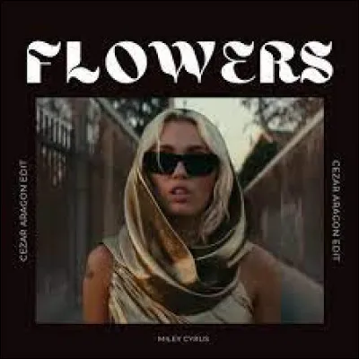 Flowers - Miley Cyrus : 

''I can buy myself flowers
Write my name in the ____
Talk to myself for hours
Say things you don't understand''
