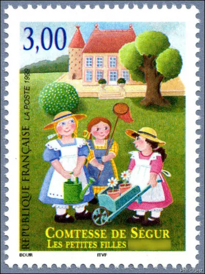 Le filet à papillons, ici simple objet de décor, pour les cents années de parution du célèbre roman de Mme de Ségur : "Les Petites Filles ..." (Complétez !)