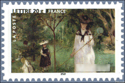 Qui a peint "La Chasse aux Papillons", reproduite sur ce timbre de 2006 ?