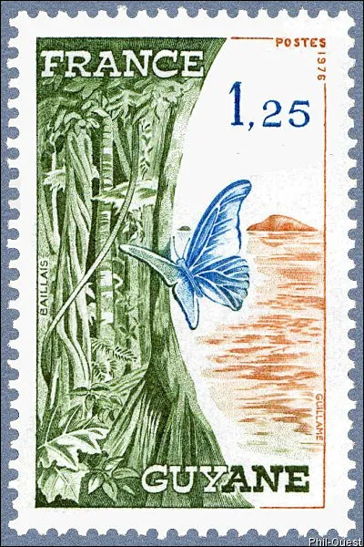On retrouve ici le "Morpho" guyanais, avec au loin, un aperçu des "Îles ... " (Complétez !)