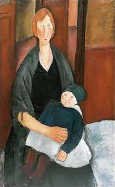 En 1919, quel membre de l'école de Paris a réalisé ce tableau nommé ''Maternité (fille de fleur avec bébé) '' ?