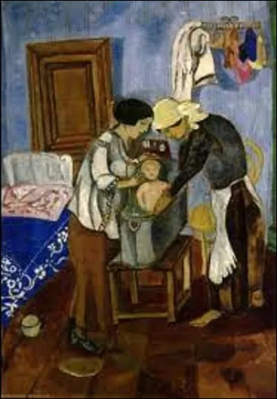 Parmi ces trois artistes de l'école de Paris, lequel, en 1916, a peint ce tableau intitulé ''Baignade d'un bébé'' ?