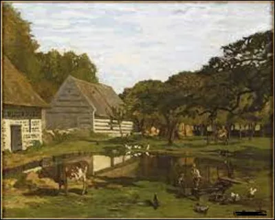 Vers 1863, quel impressionniste a peint cette toile nommée ''Cour de ferme en Normandie'' ?