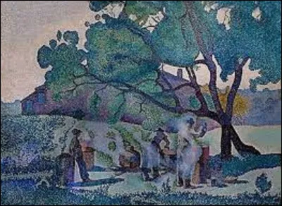 Parmi ces trois pointillistes, lequel a réalisé cette toile nommée ''La Ferme, matin'', également appelée ''Les Bouilleurs de cru'', en 1893 ?