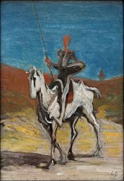 Rossinante est l'étalon de basse origine de Don Quichotte (en image, Rossinante vu par Daumier). Don Quichotte est un roman de... Euh...