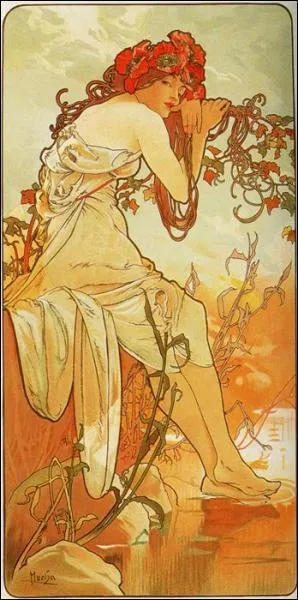 Quel peintre reprsentant de l'Art nouveau a ralis 'L't' ?