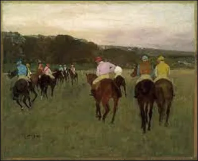 Quel impressionniste a peint ce tableau, vers 1871, intitulé ''Chevaux de course à Longchamp'' ?