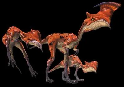 Wyvern aviaire Alpha, remarquable par sa crte prominente, il crache un poison qui sape la force vitale de sa proie.