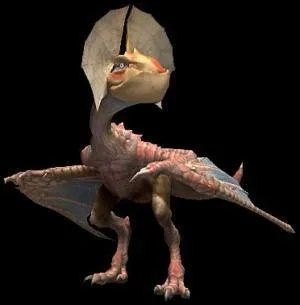 Wyvern aviaire sensible au bruit fort, il est plus petit mais plus rapide que les autres Wyvern. Ses grandes oreilles se hrissent sous le coup de la colre.