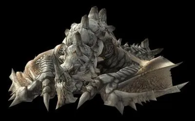 Grand Wyvern crachant du feu et peut mettre un gaz somnifre, ses cailles sont extrmement dures.