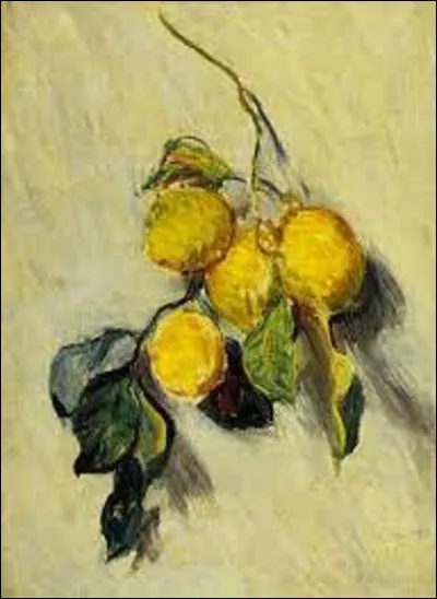 En 1883, quel impressionniste a peint cette huile sur toile intitulée ''Branche de citronnier'' ?