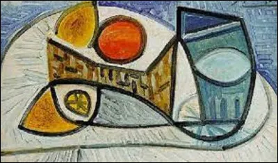 En 1944, quel artiste a peint ce tableau intitulé ''Nature morte au citron, à l'orange et au verre'' ?