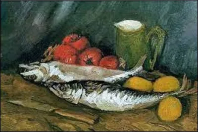 Datant de 1886, quel postimpressionniste a exécuté ce tableau nommé ''Nature morte aux maquereaux, citron et tomate'' ?