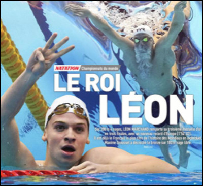 Qui est ce Léon, premier nageur français à remporter 3 titres individuels dans les mêmes mondiaux de natation à Fukuoka au Japon en Juillet 2023 ?