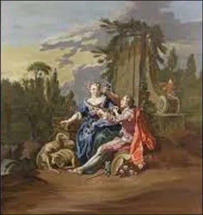 Entre 1730 et 1740, quel rococo a peint cette huile sur toile nommée ''Le Berger galant'' ?