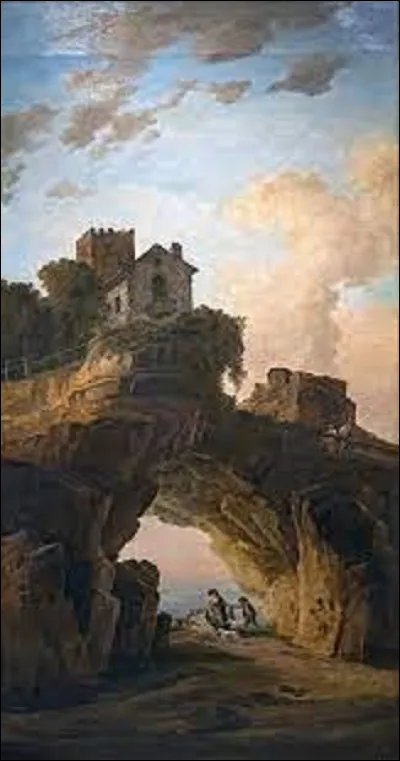 Lequel de ces trois préromantiques a réalisé ce tableau intitulé ''Bergers sous une grotte'' ?